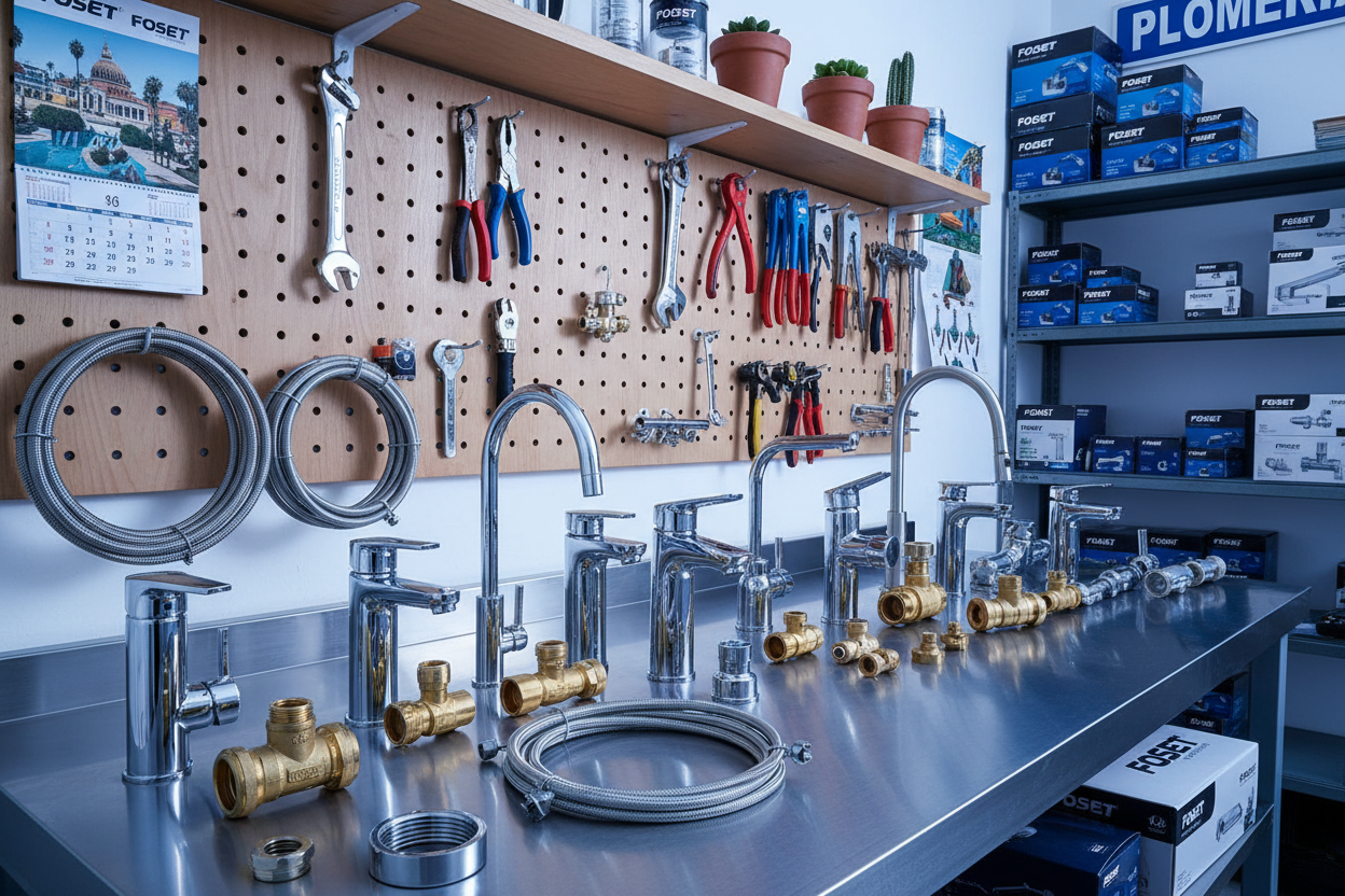 Grifería y Accesorios Foset: Guía para Plomeros y Constructores sobre Llaves, Válvulas y Conexiones