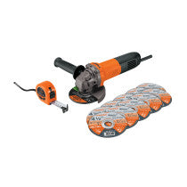 Combo esmeriladora 4-1/2" 700W discos y flexometro PRO