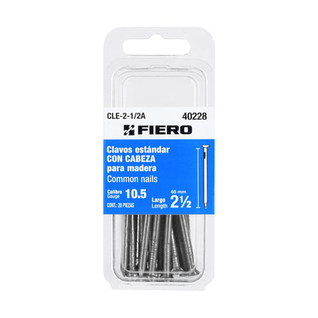 Blisterclavos estandar con cabeza FIERO 2-1/2"