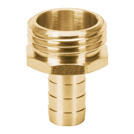 Conector macho de laton solido para manguera Truper 1/2"