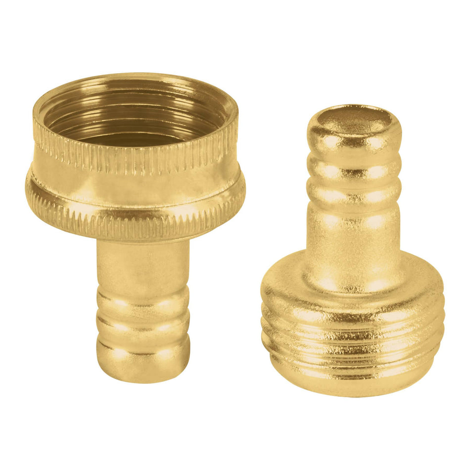 Juego conectores 1/2" macho/hembra de laton laminado Pretul