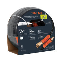 Manguera para compresor de hule 10m x Truper 1/2"