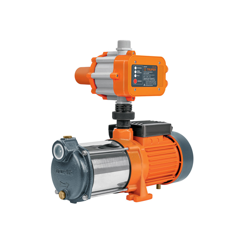Bomba presurizadora multietapas 1 1/3 HP con control Truper