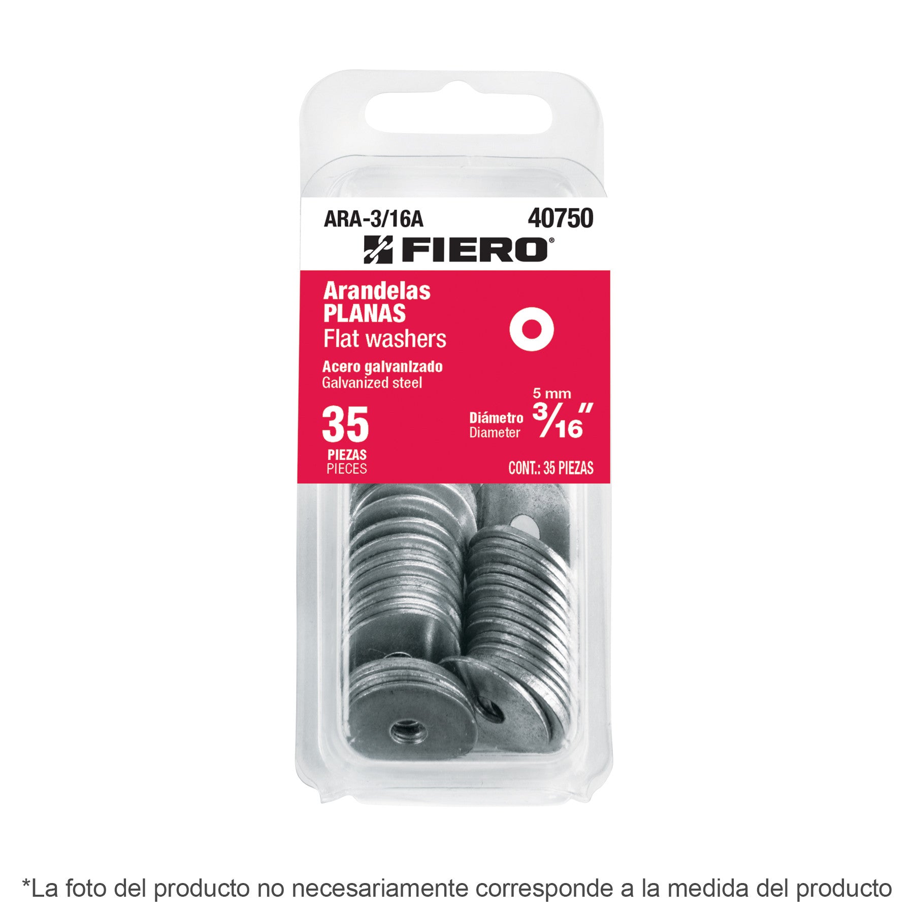 Blisterarandelas planas de FIERO 1/4"