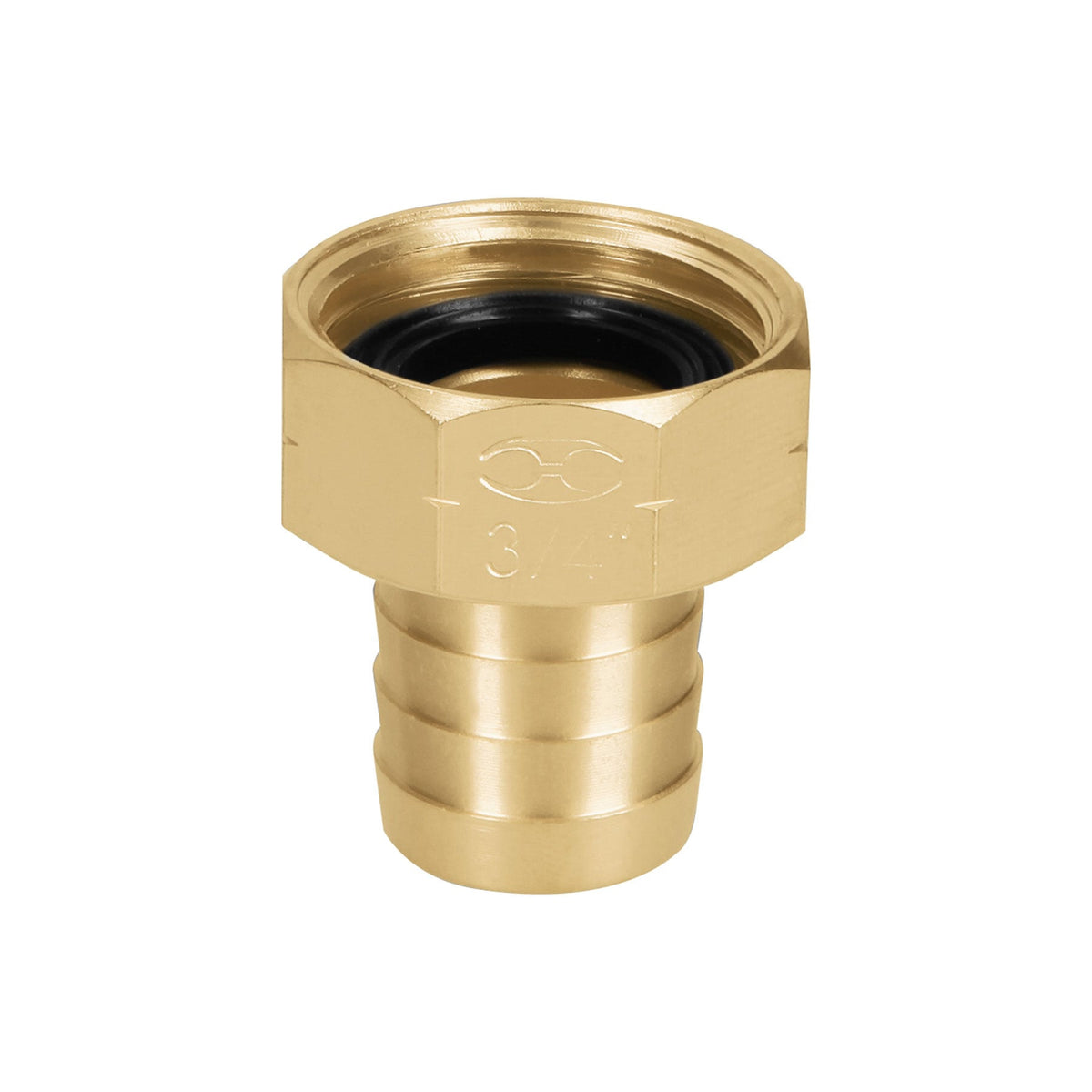Conector hembra de laton solido para manguera Truper 3/4"
