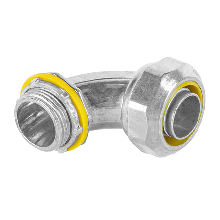 Conector curvo de 3/4" para tubo liquid tight Volteck