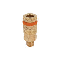 Cople rapido de laton macho cuerda 1/4" NPT TRUPER