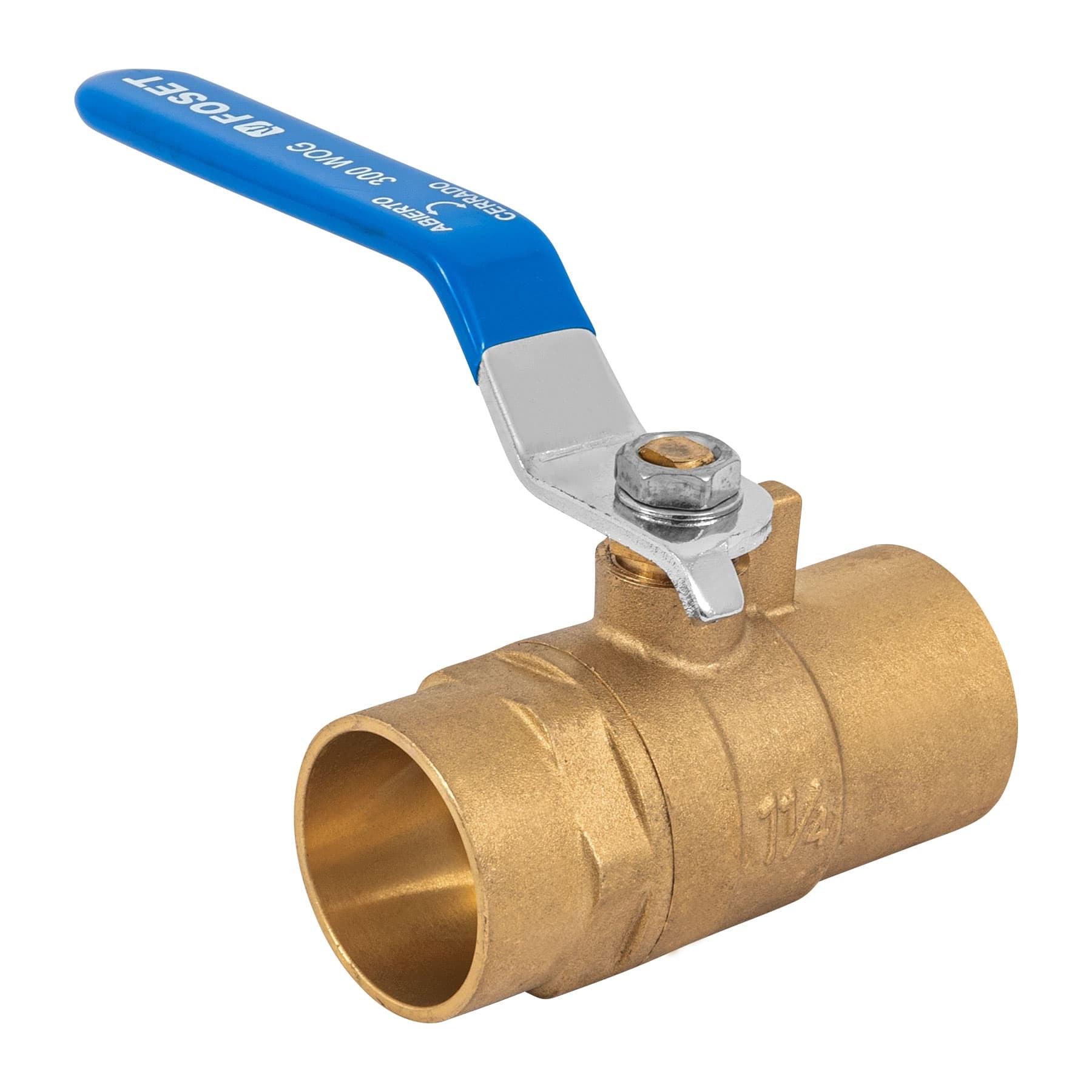 Valvula de esfera de laton soldable FOSET 1-1/4"