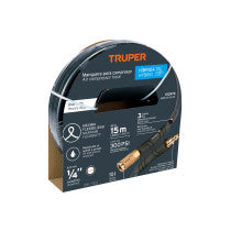 Manguera para compresor hibrida 15m x Truper 1/4"