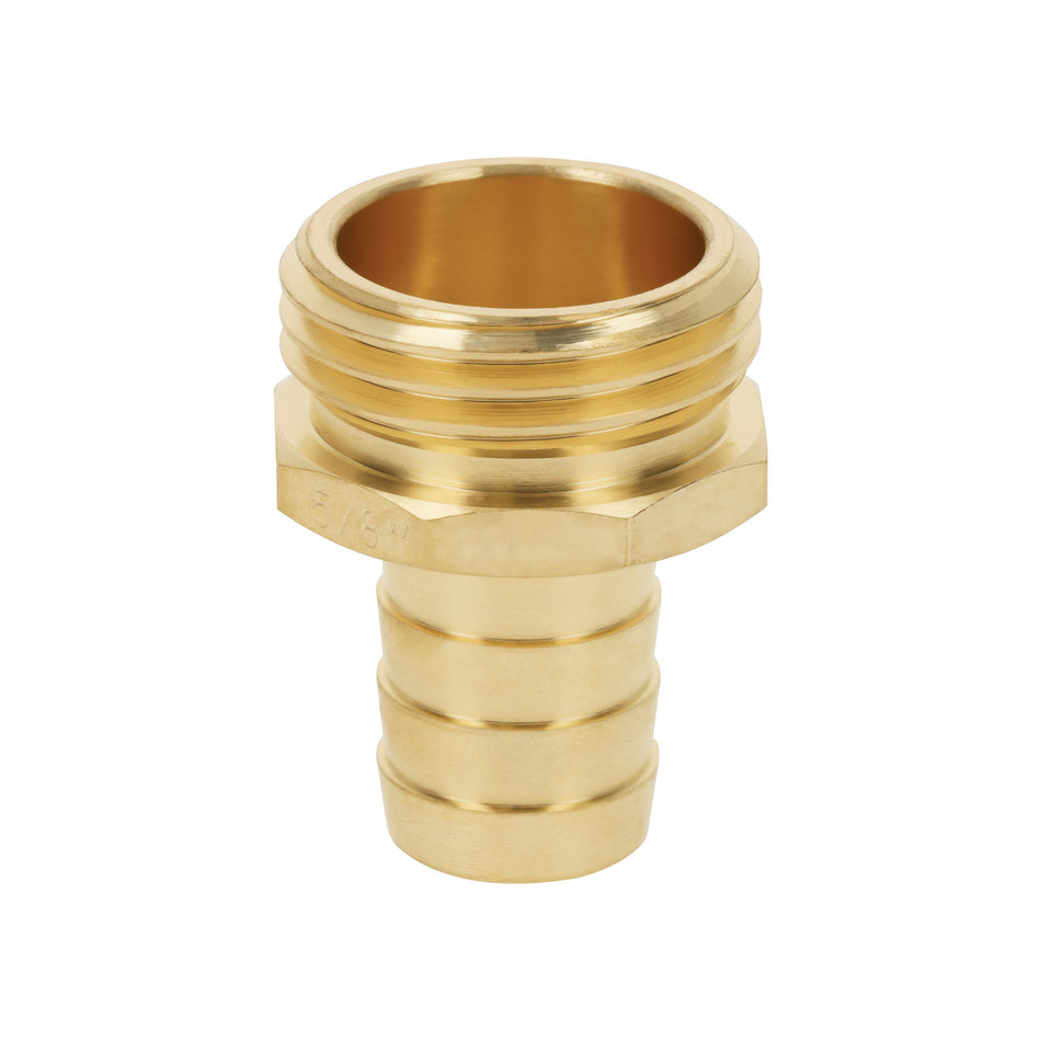 Conector macho de laton solido para manguera Truper 5/8"