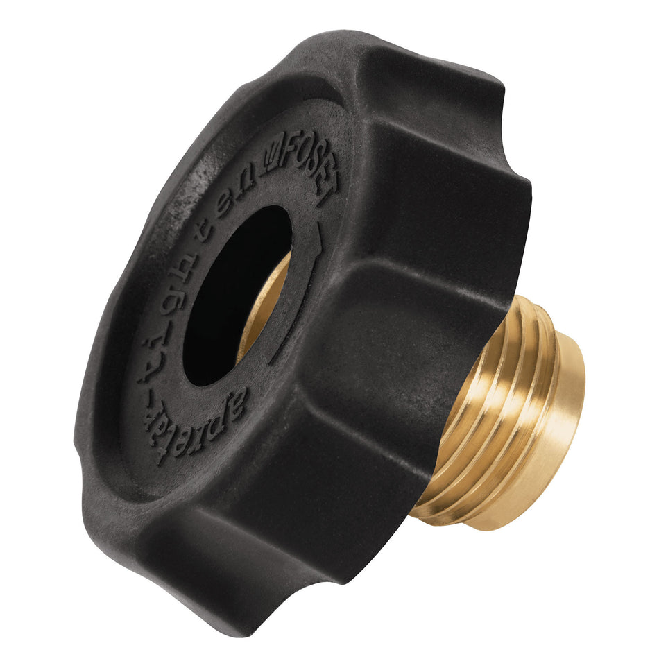 Tuerca izquierda de laton 7/8" con maneral plastico FOSET