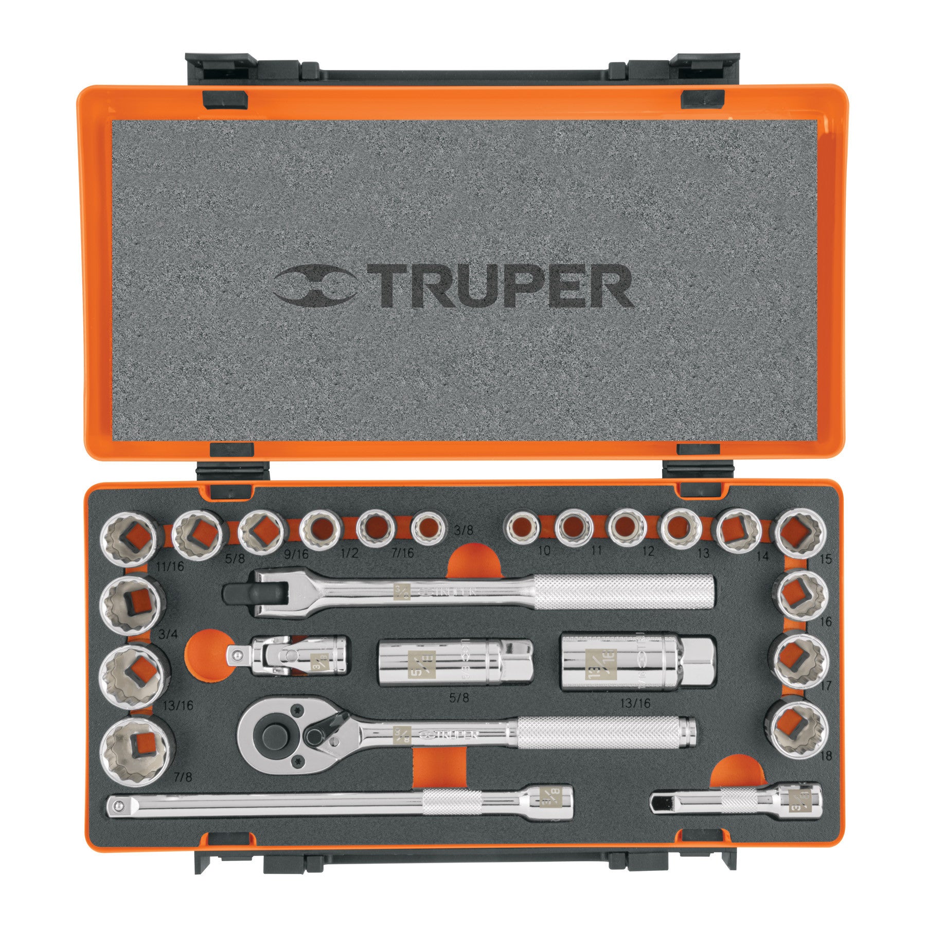 Juego de 25 herramientas cuadro std y mm para mecanico 3/8"