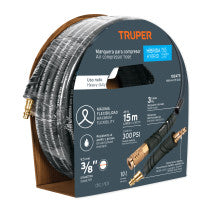 Manguera para compresor hibrida 15m x Truper 3/8"
