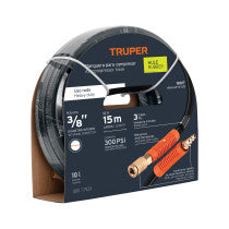 Manguera para compresor de hule 15m x Truper 3/8"