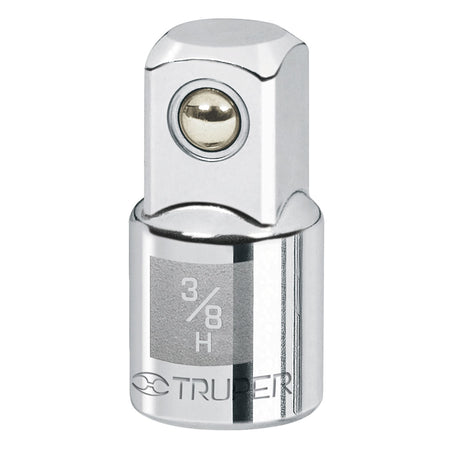 Adaptador para matraca de cuadro 3/8' a cuadro 1/2', Truper 3/8', 1/2'