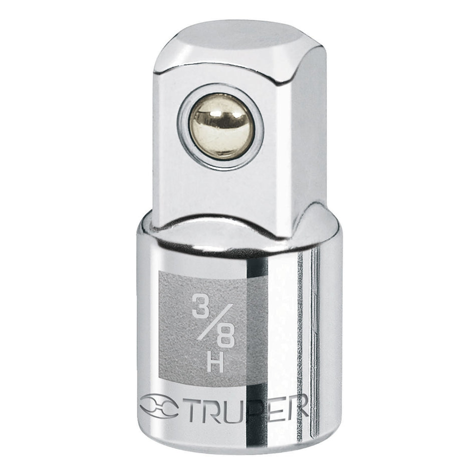 Adaptador para matraca de cuadro 3/8' a cuadro 1/2', Truper 3/8', 1/2'