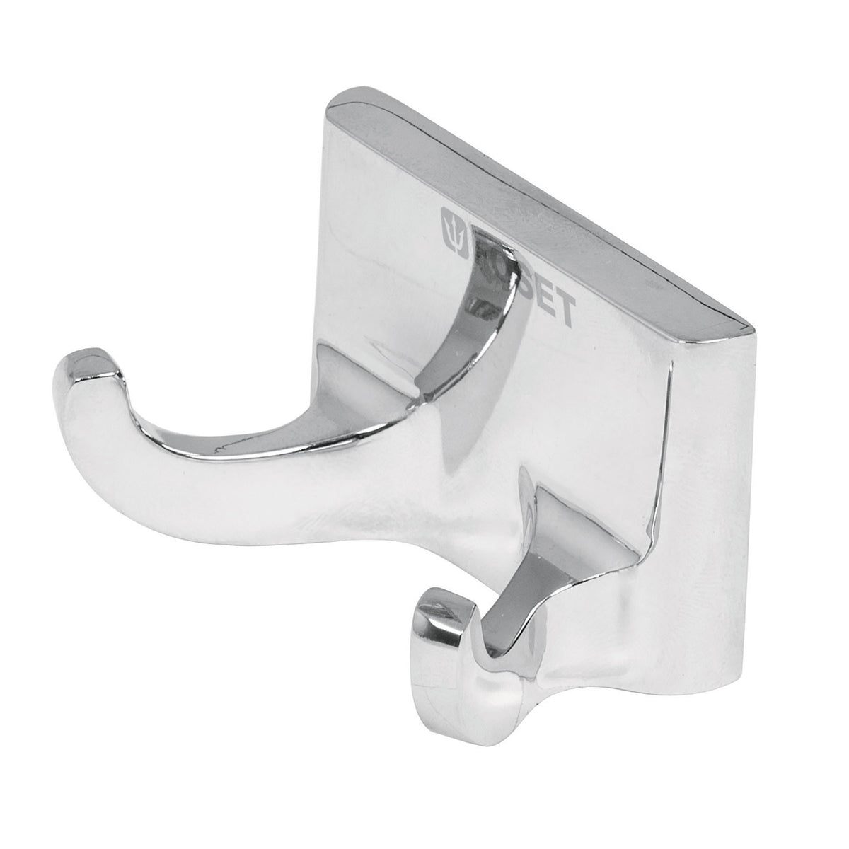 Gancho doble para toallas metalico cromo BASIC