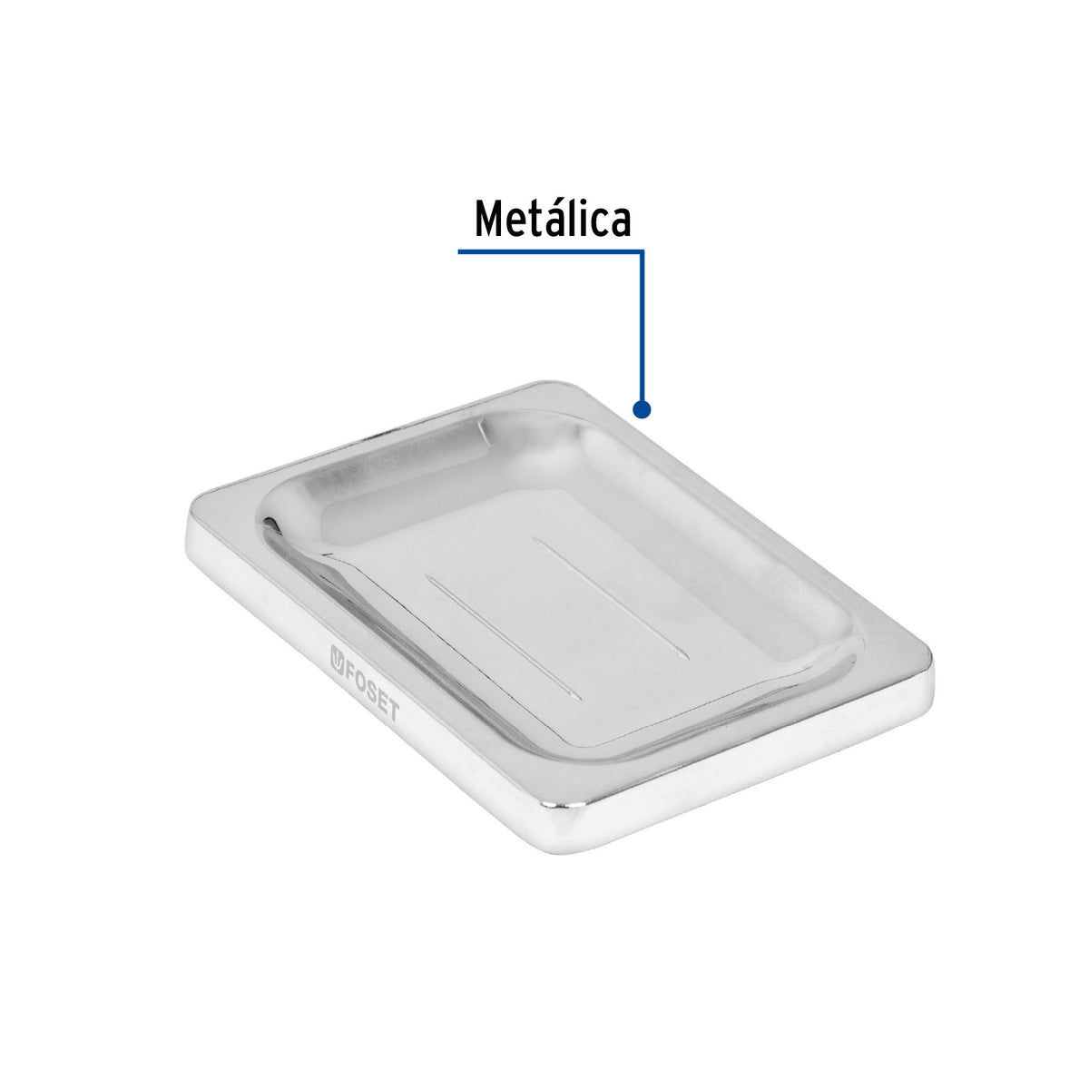 Jabonera metalica cromo BASIC
