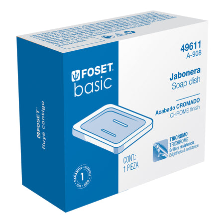 Jabonera metalica cromo BASIC