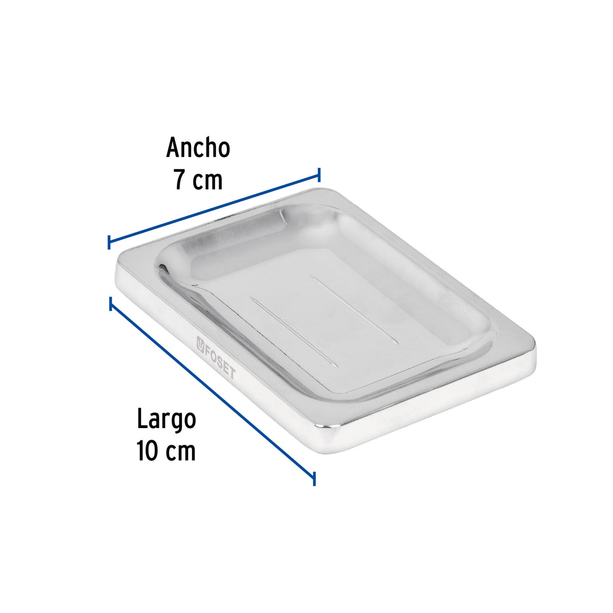 Jabonera metalica cromo BASIC