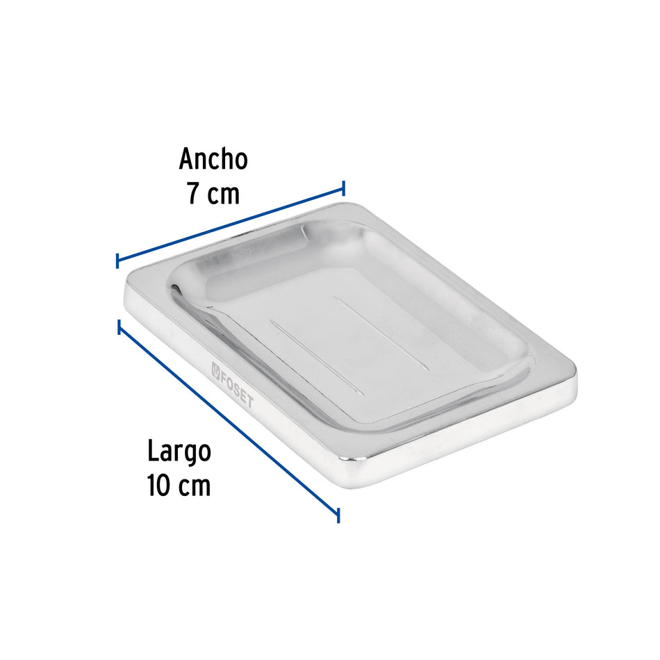 Jabonera metalica cromo BASIC