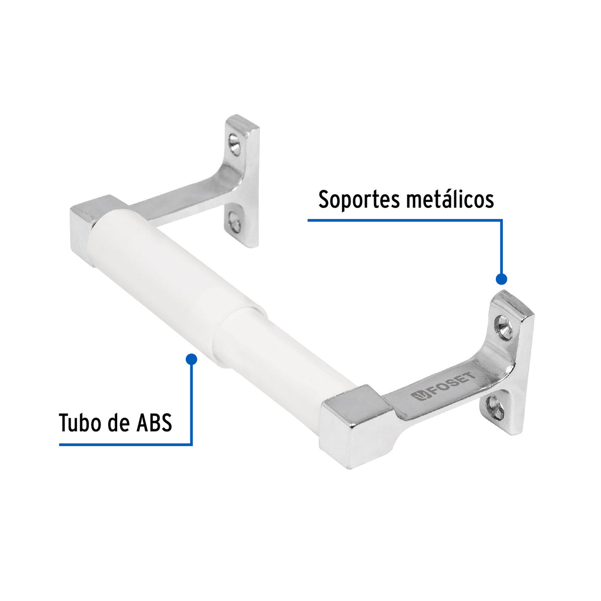Portarrollo sin cubierta metalico cromo BASIC