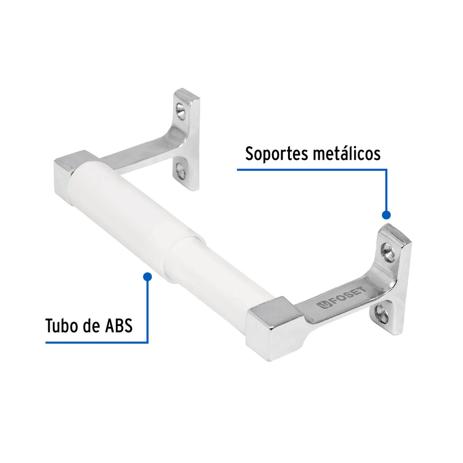 Portarrollo sin cubierta metalico cromo BASIC
