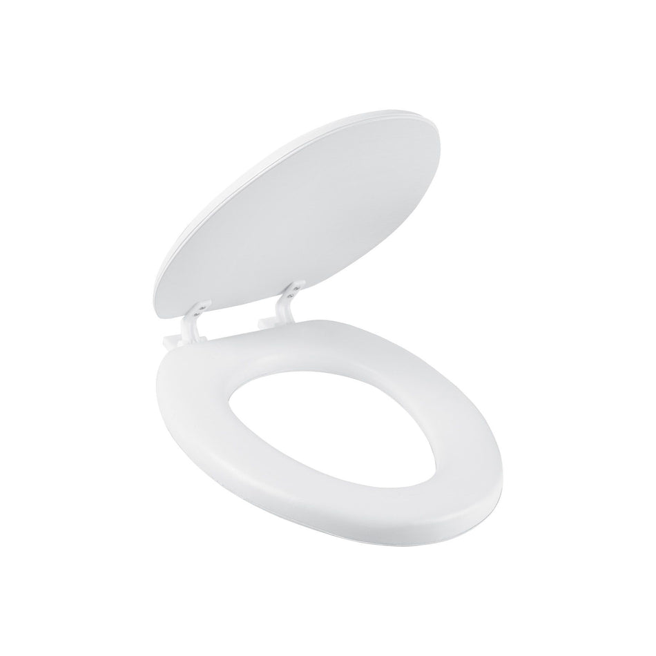 Asiento alargado acojinado para WC, cerrado, blanco, AQUA