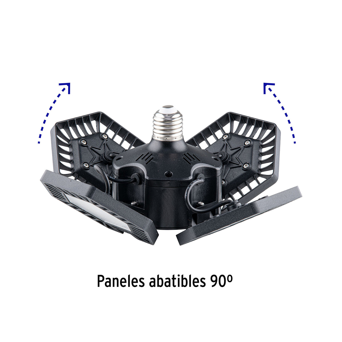 Luminario LED 100W 6500K con 4 paneles abatibles, VOLTECK