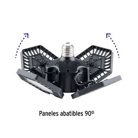 Luminario LED 100W 6500K con 4 paneles abatibles, VOLTECK