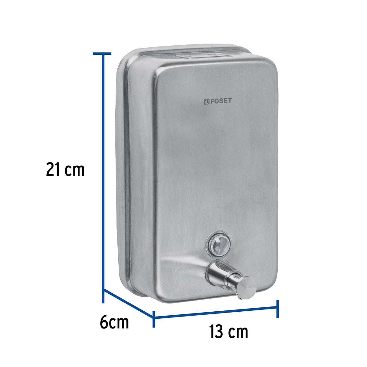 Dosificador de acero inox. para jabon liquido FOSET
