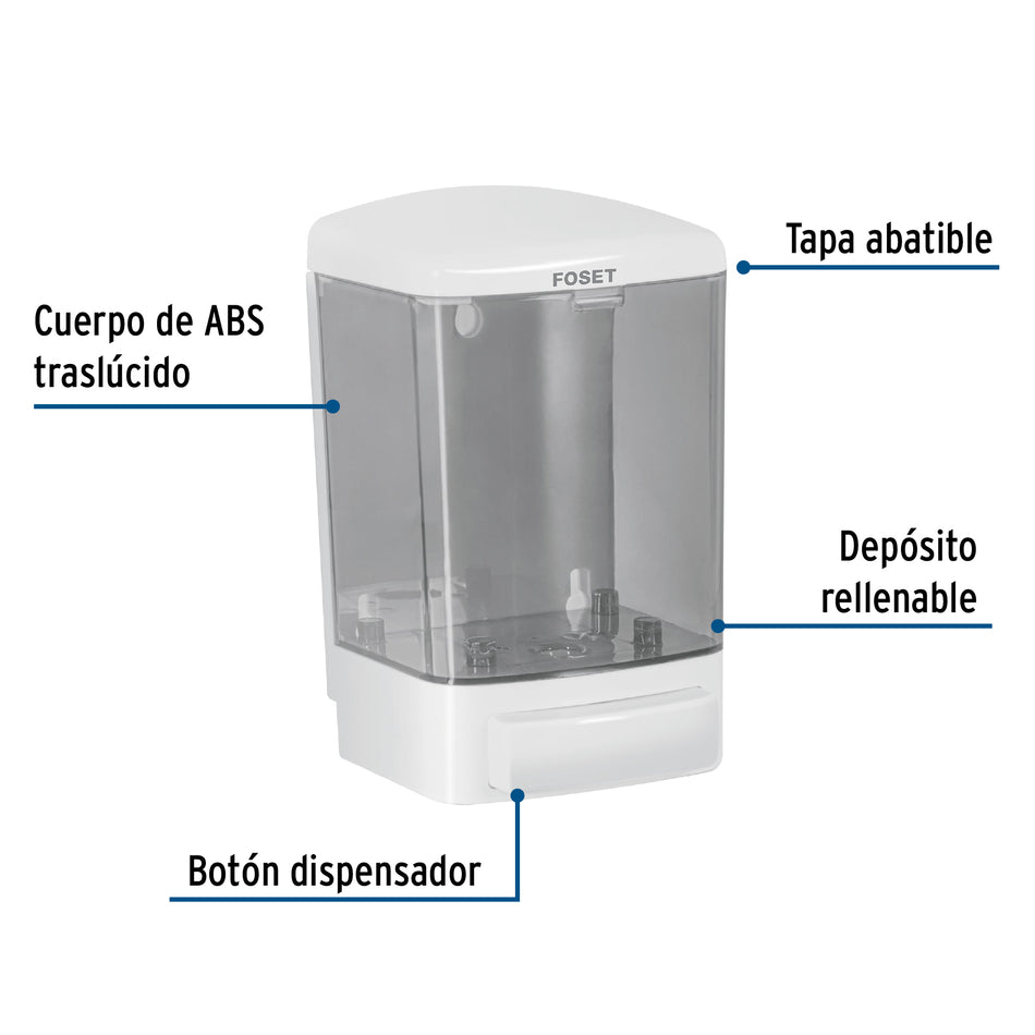 Dosificador para jabon liquido blanco FOSET BASIC