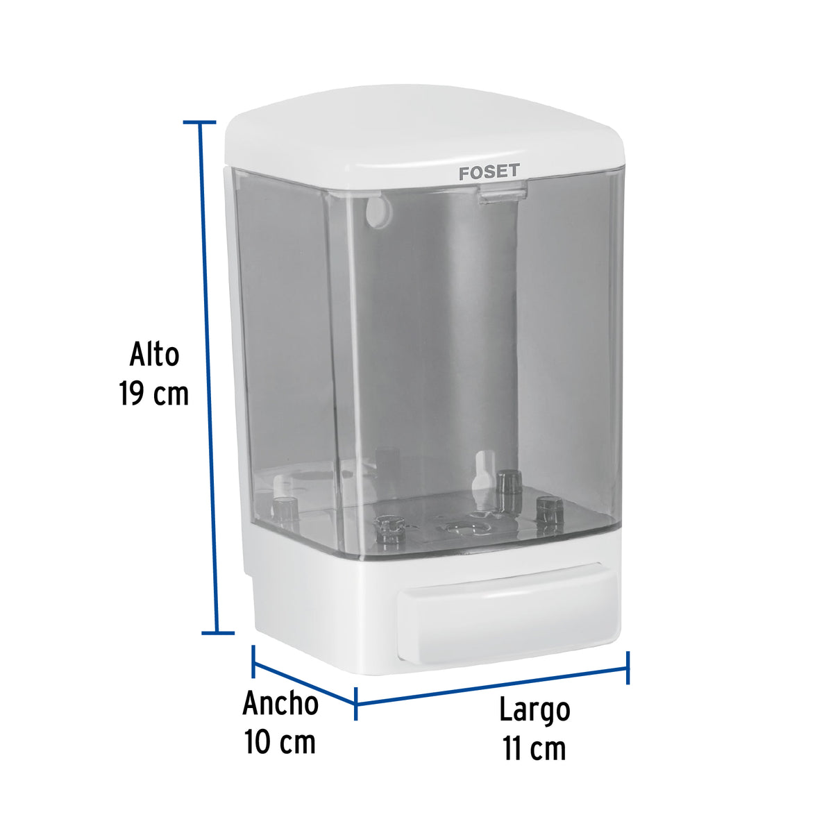 Dosificador para jabon liquido blanco FOSET BASIC