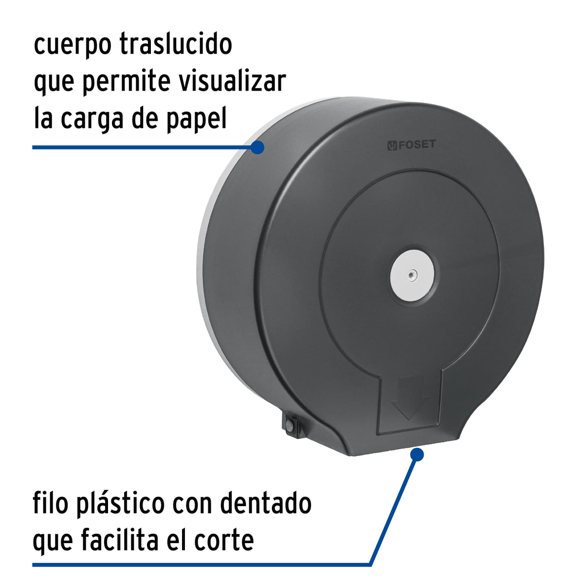 Portarrollo de ABS humo FOSET
