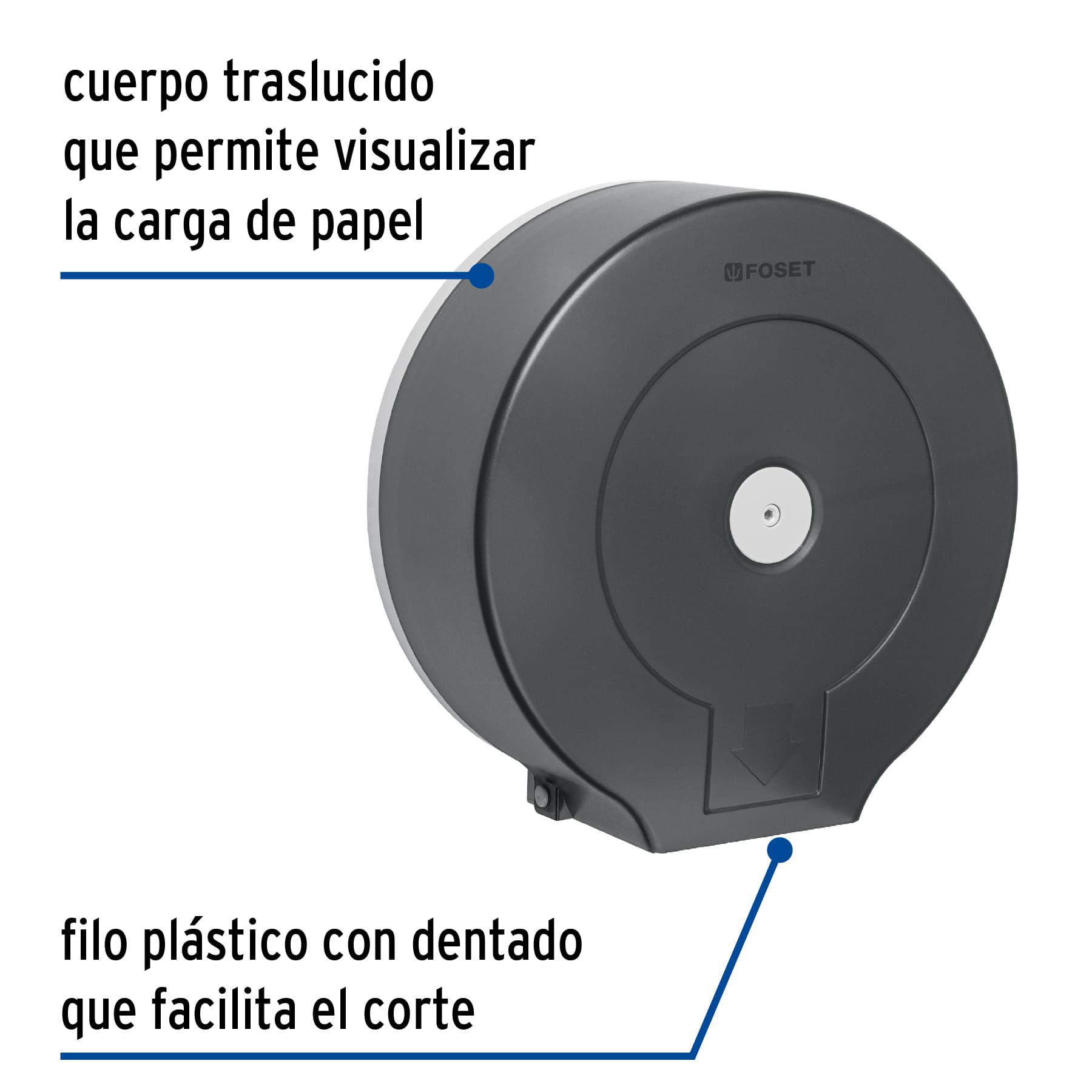 Portarrollo de ABS humo FOSET