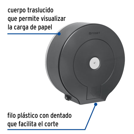 Portarrollo de ABS humo FOSET