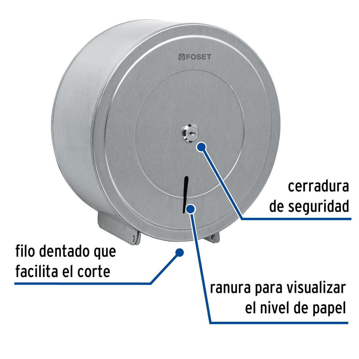 Portarrollo de acero inoxidable FOSET
