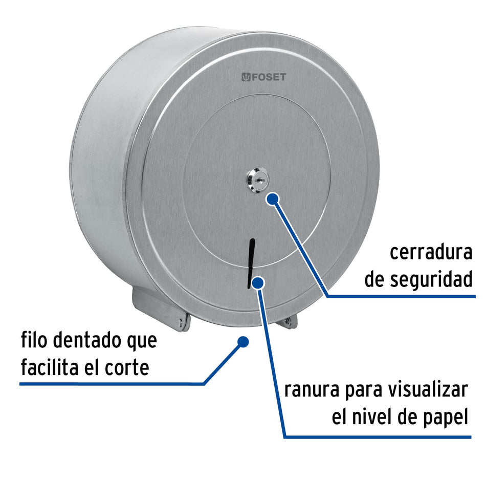 Portarrollo de acero inoxidable FOSET