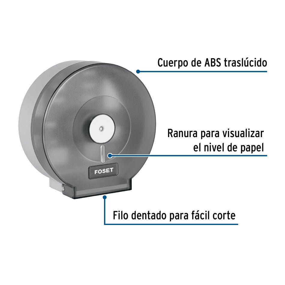 Portarrollo junior de ABS humo FOSET BASIC
