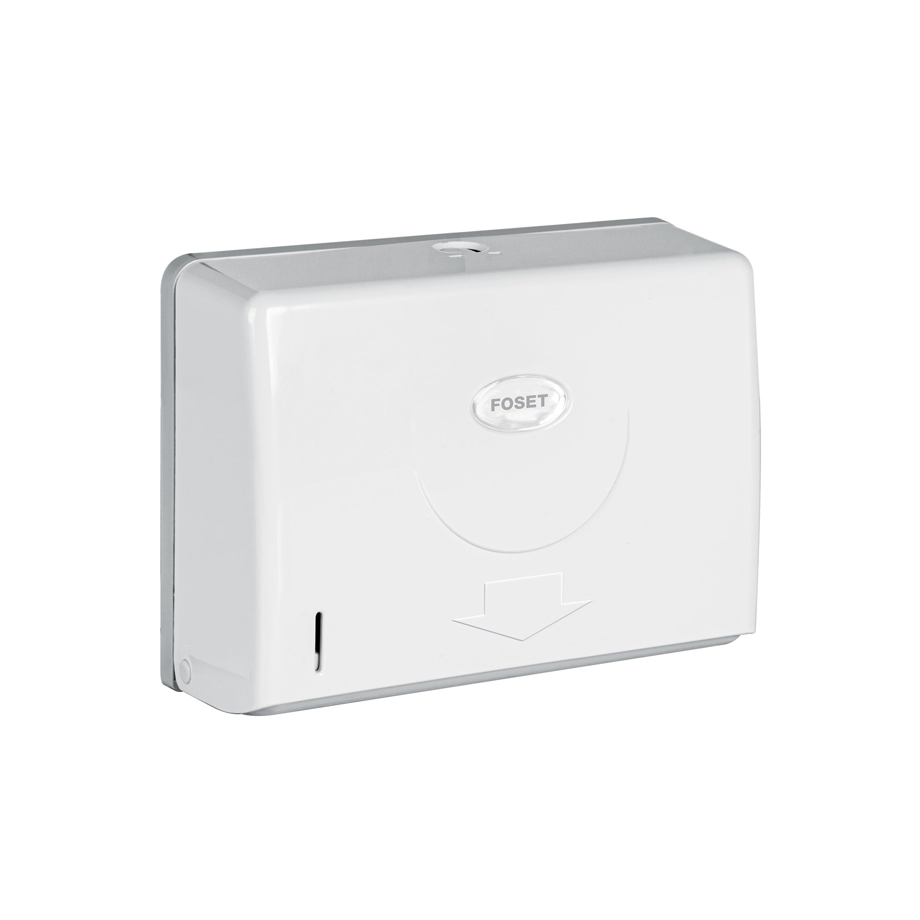 Dispensador chico para toallas de papel blanco FOSET BASIC