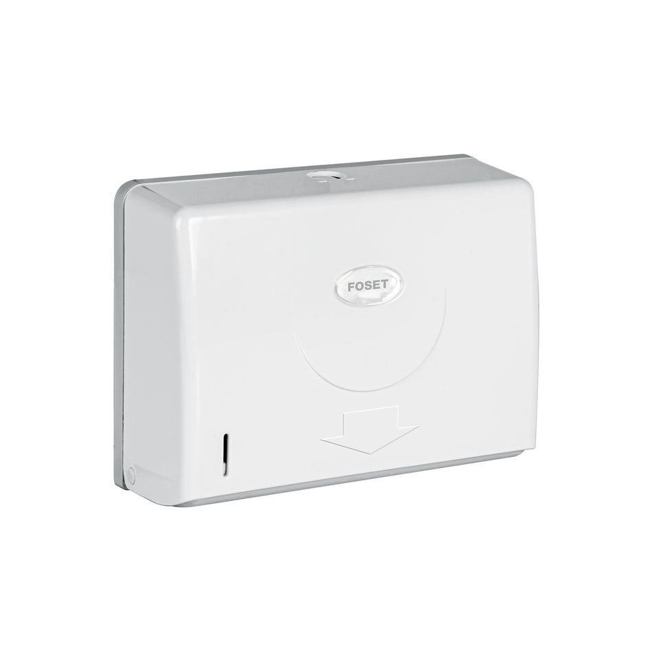 Dispensador chico para toallas de papel blanco FOSET BASIC