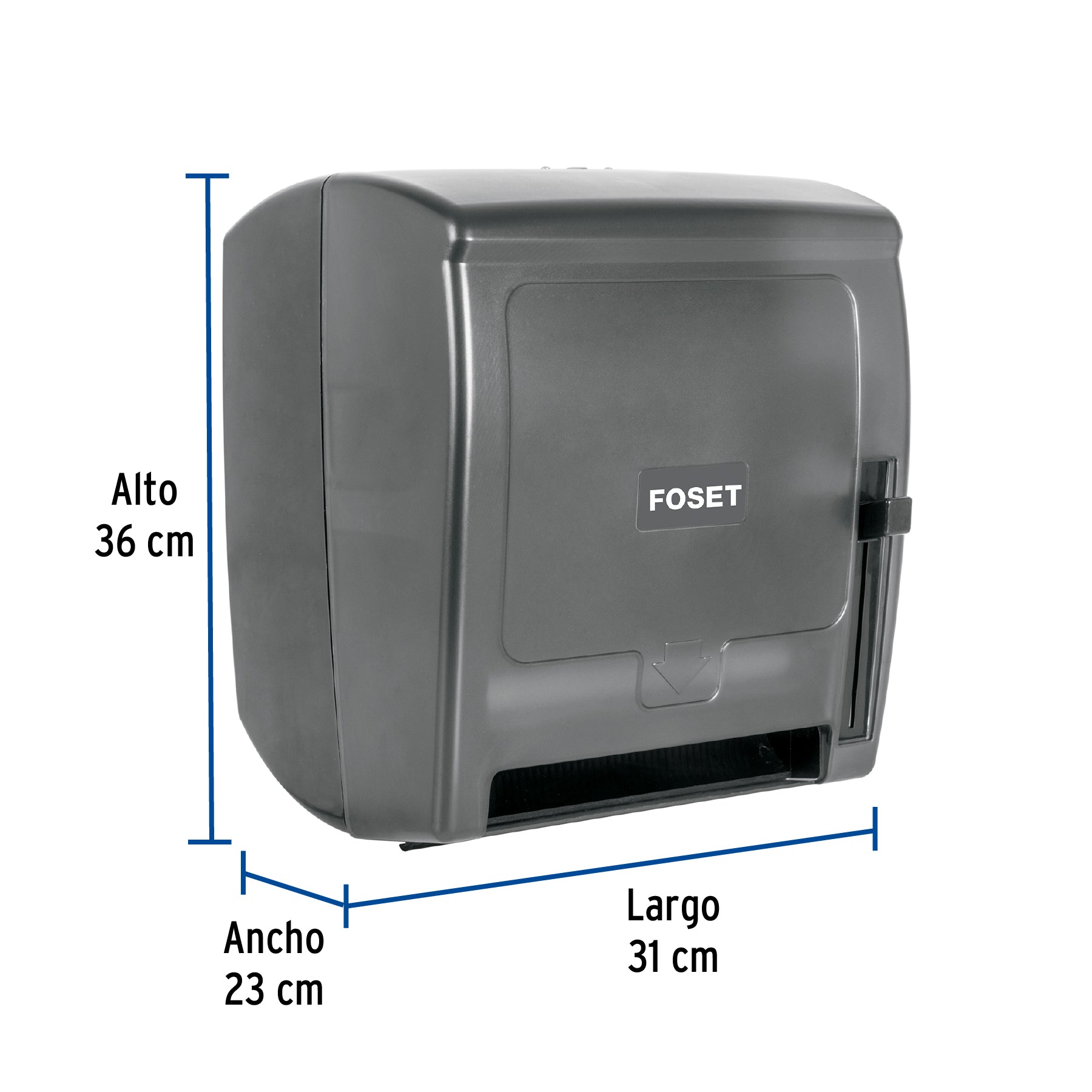 Dispensador de ABS para toalla de papel en rollohumo FOSET