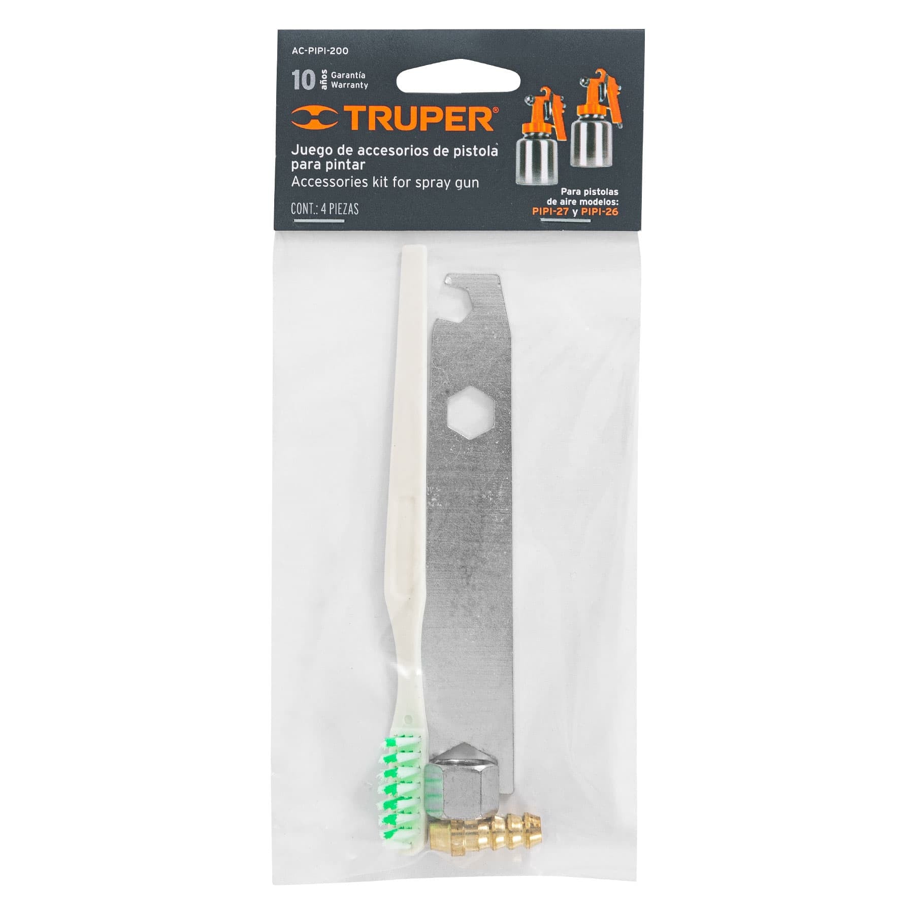 Accesorios (llave cepillo tuerca y espiga) p/PIPI-26 y 27