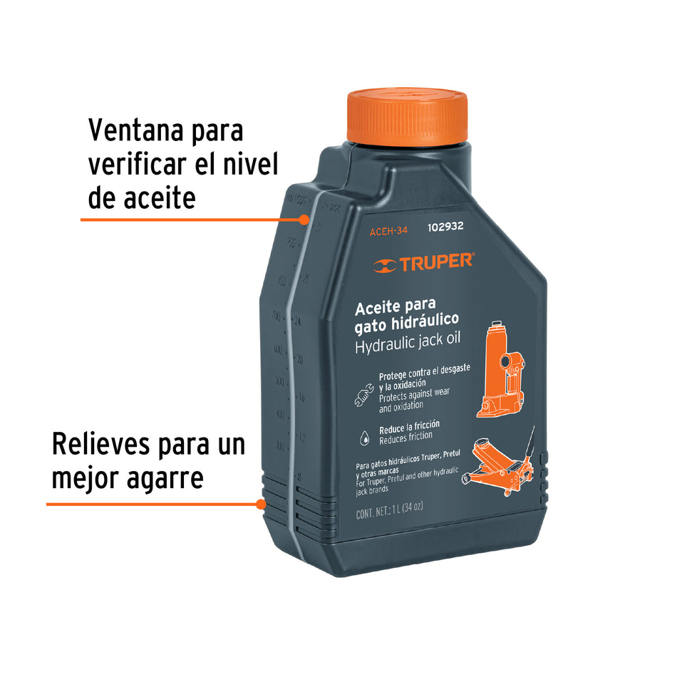 Aceite hidraulico para gatos 1 Litro Truper