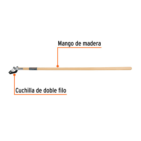 Deshierbador, mango de madera 54', TRUPER