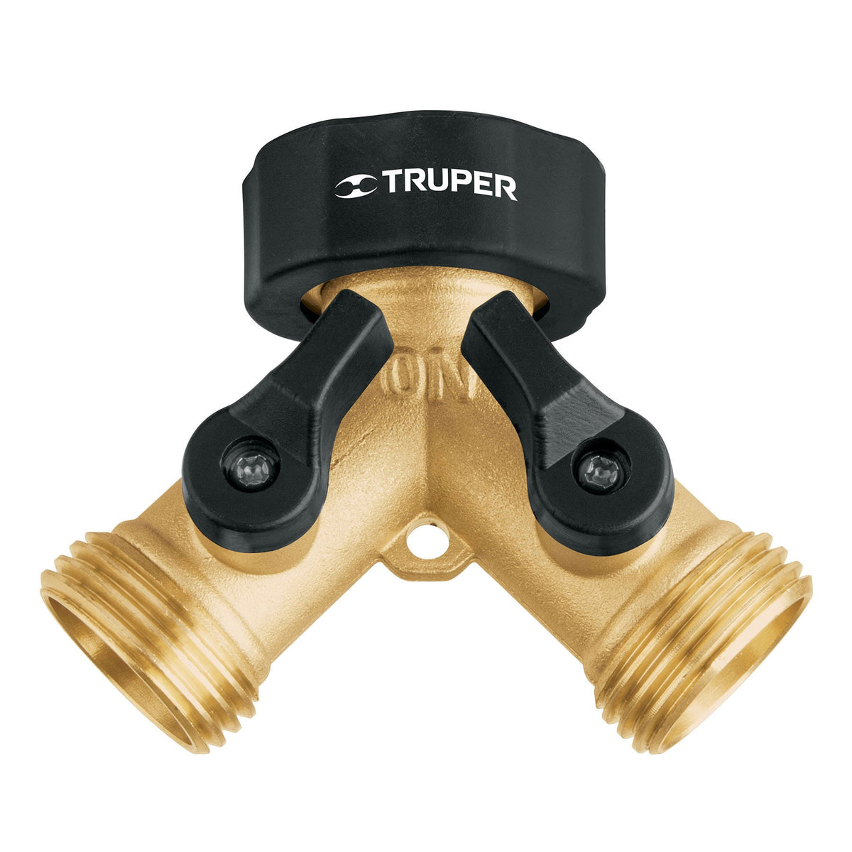 Conector "Y" 3/4" laton solido con tuerca movil p/manguera