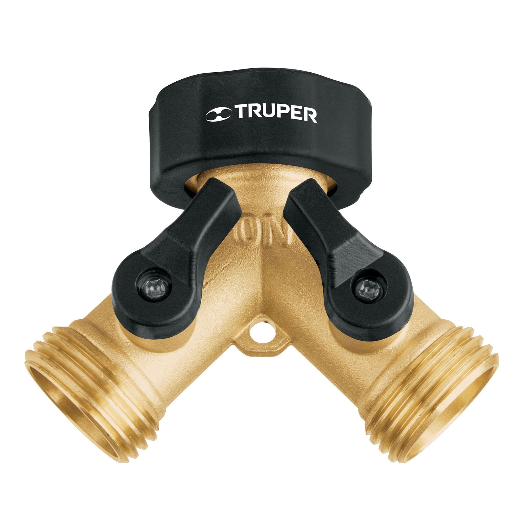 Conector "Y" 3/4" laton solido con tuerca movil p/manguera