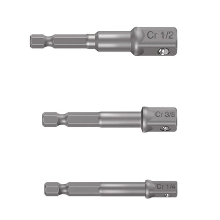 Juego de 3 adaptadores para dados de 1/4" 3/8" y 1/2"