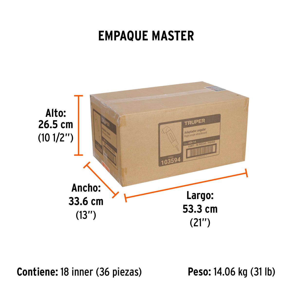 Adaptador para destornilladores impacto, porta puntas 1/4'