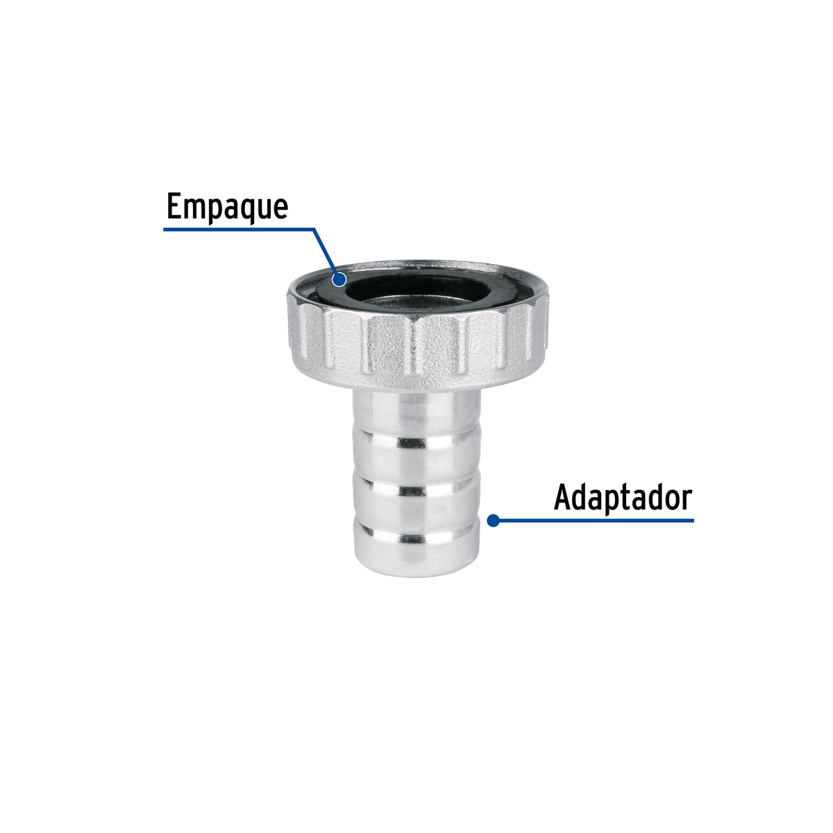 Adaptador de laton 1/2" para manguera FOSET